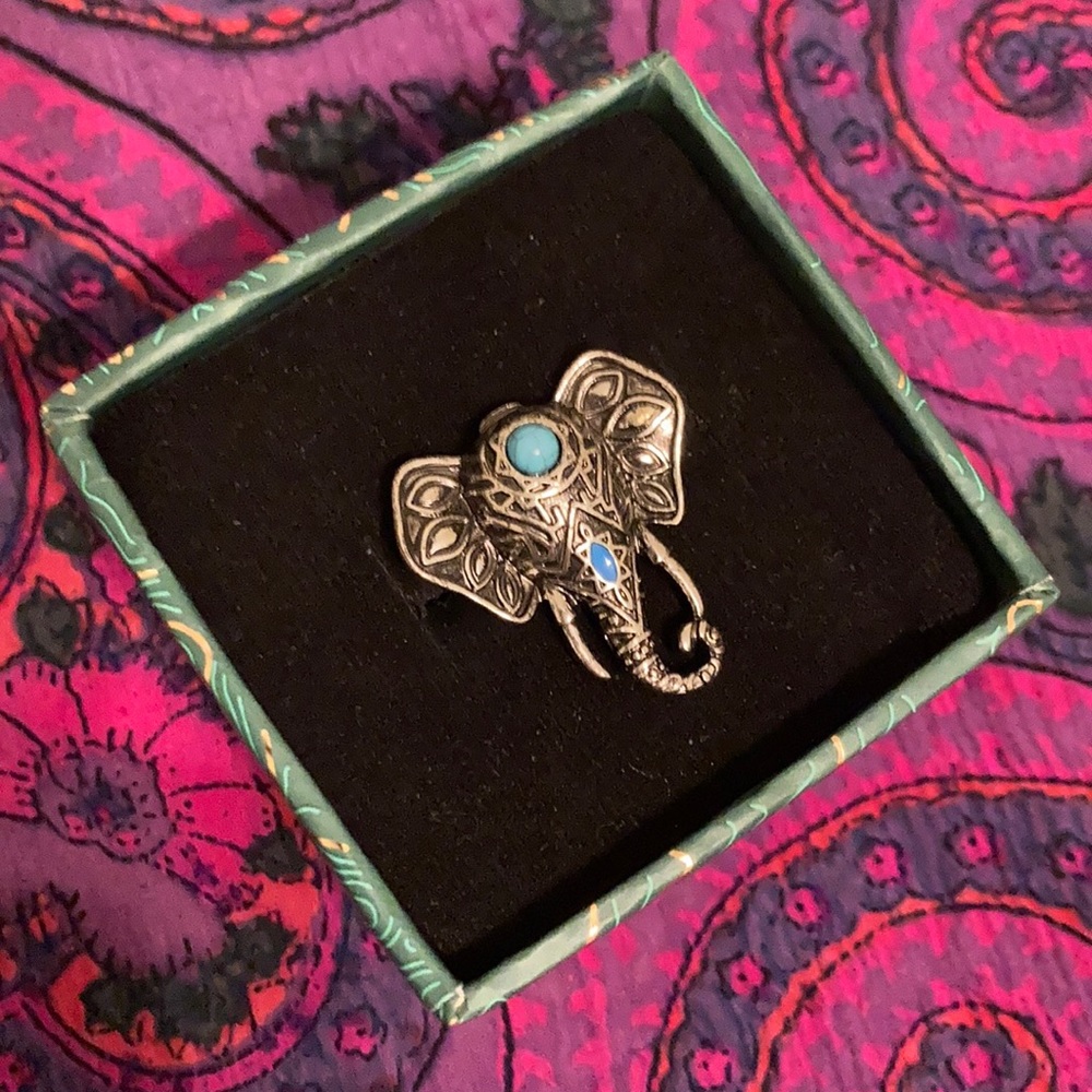 🐘 Turquoise Elephant Ring 🐘